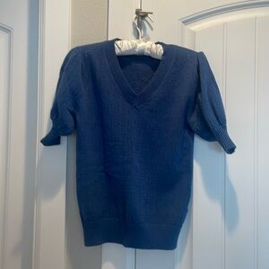 Blue sweater top from Amazon